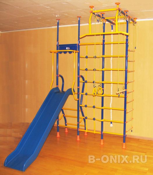 Детский спортивный комплекс Веселый Непоседа №10 с горкой и сеткой для лазания